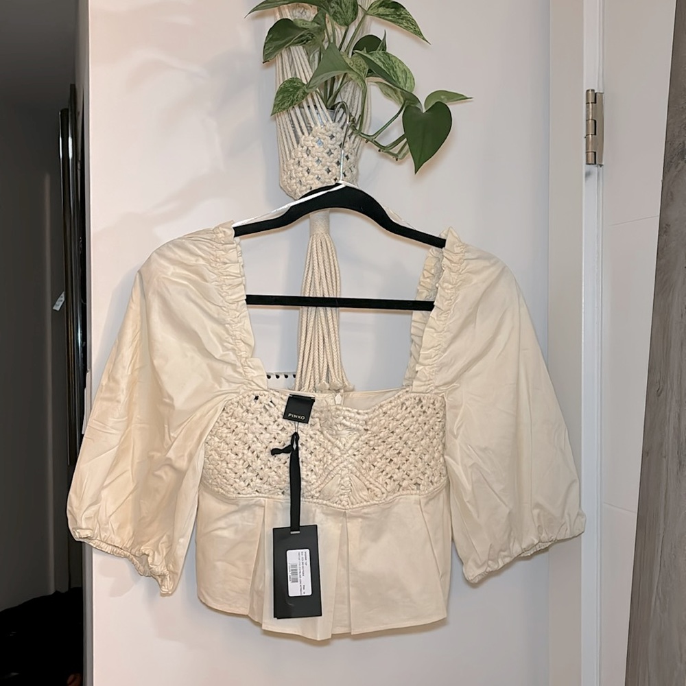 PINKO Stunning hand woven top